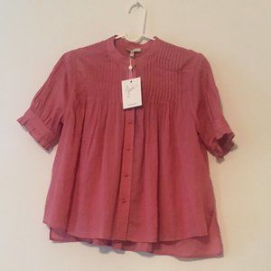 Dusty pink cotton blouse - joie